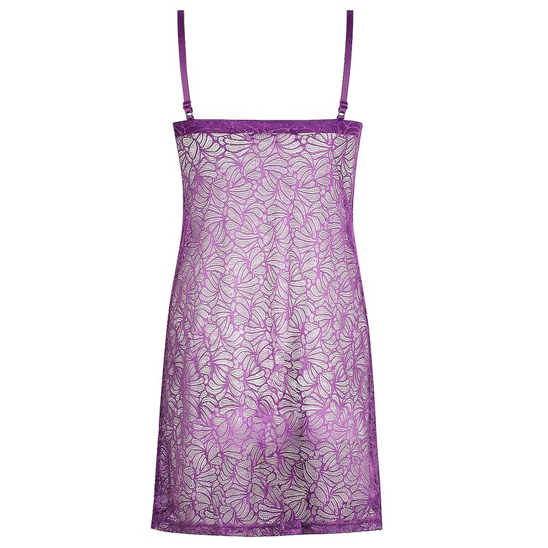 Lingerie Noturna Babydoll de Renda Atelier Séduction Prune Magic