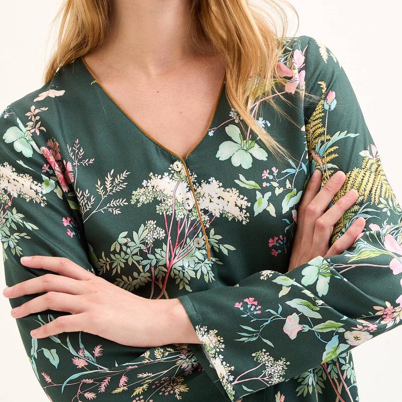 Roupão e Peignoir Camisola Contes Verde