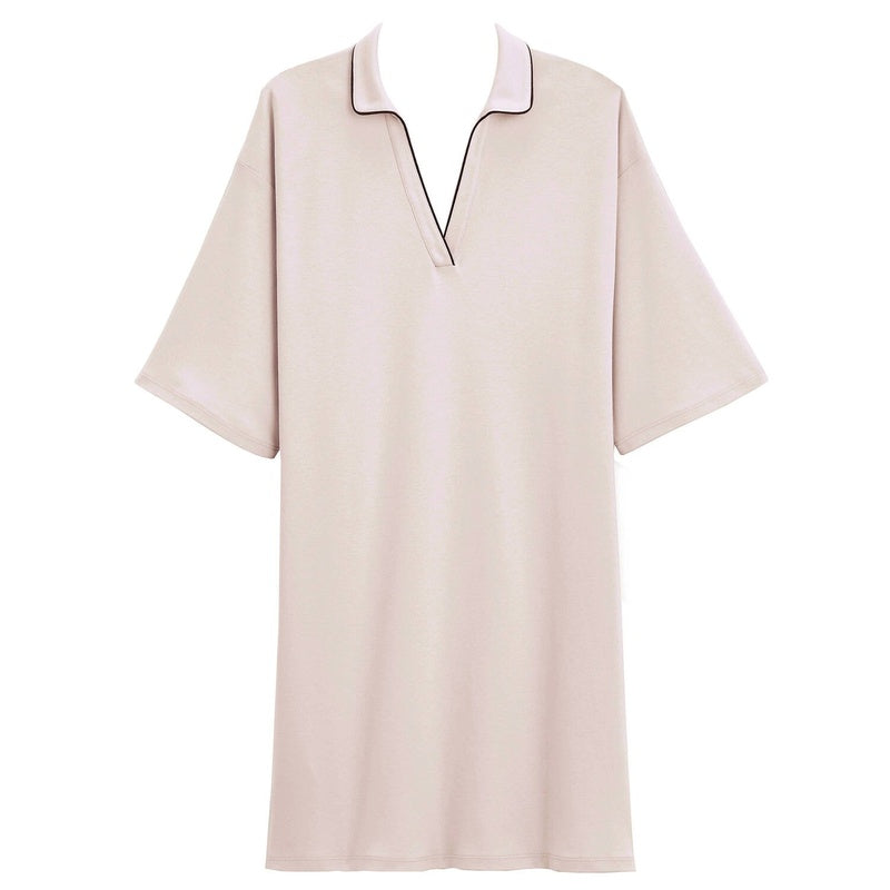 Roupão e Peignoir Camisola de algodão manga curta Paola Greige
