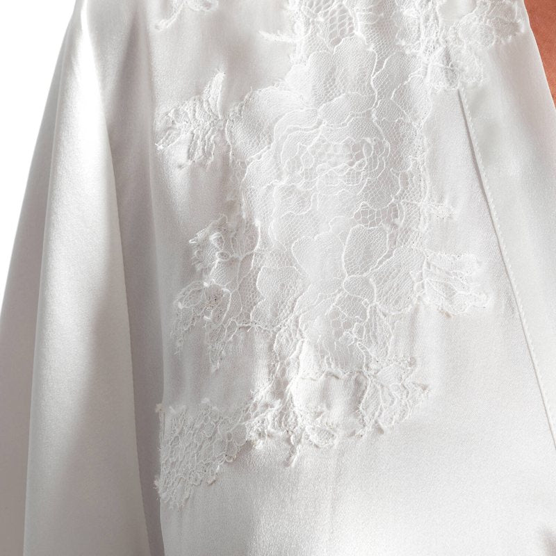 Roupão e Peignoir de Seda Baccarat Nude