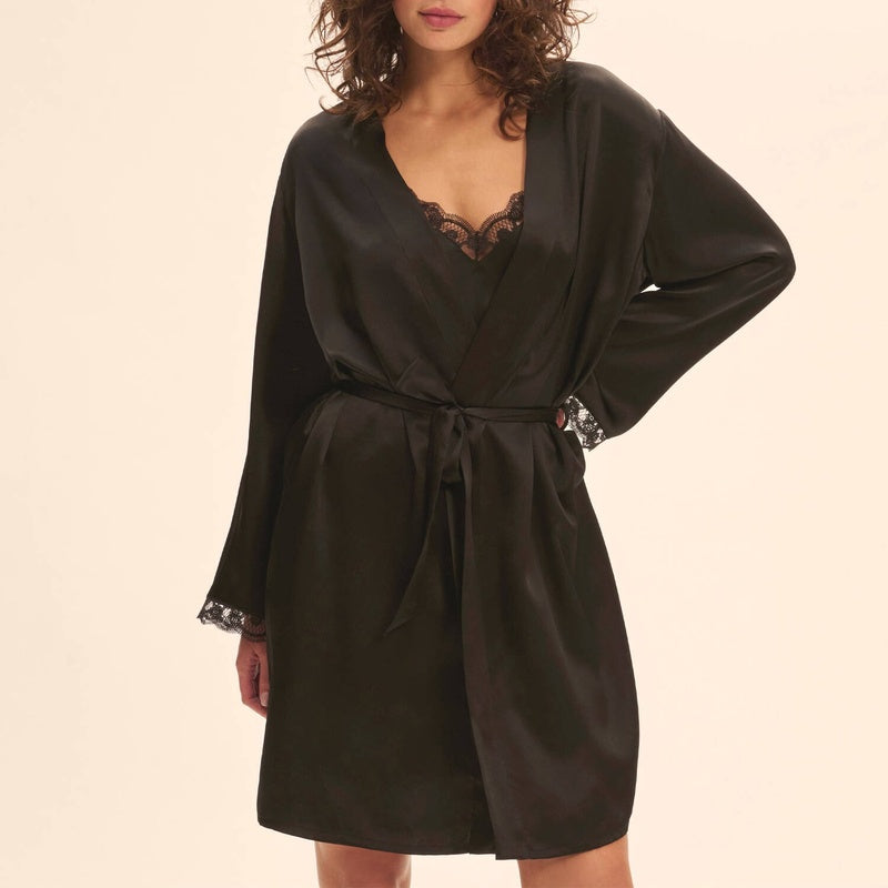 Roupão e Peignoir Negligee de Seda Love Me