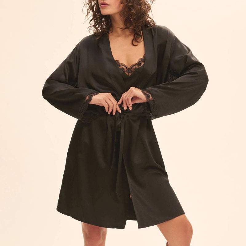 Roupão e Peignoir Negligee de Seda Love Me
