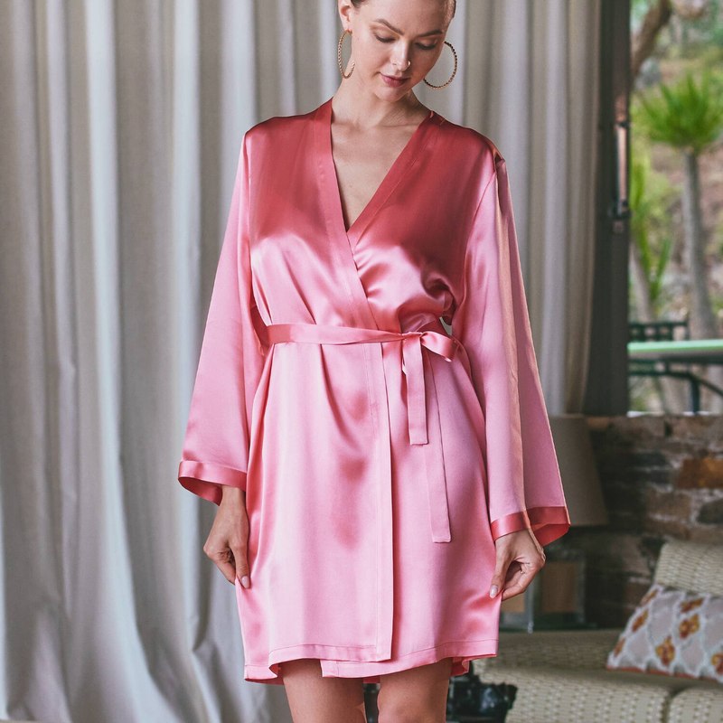 Roupão e Peignoir Camisola de Seda Soie Unie