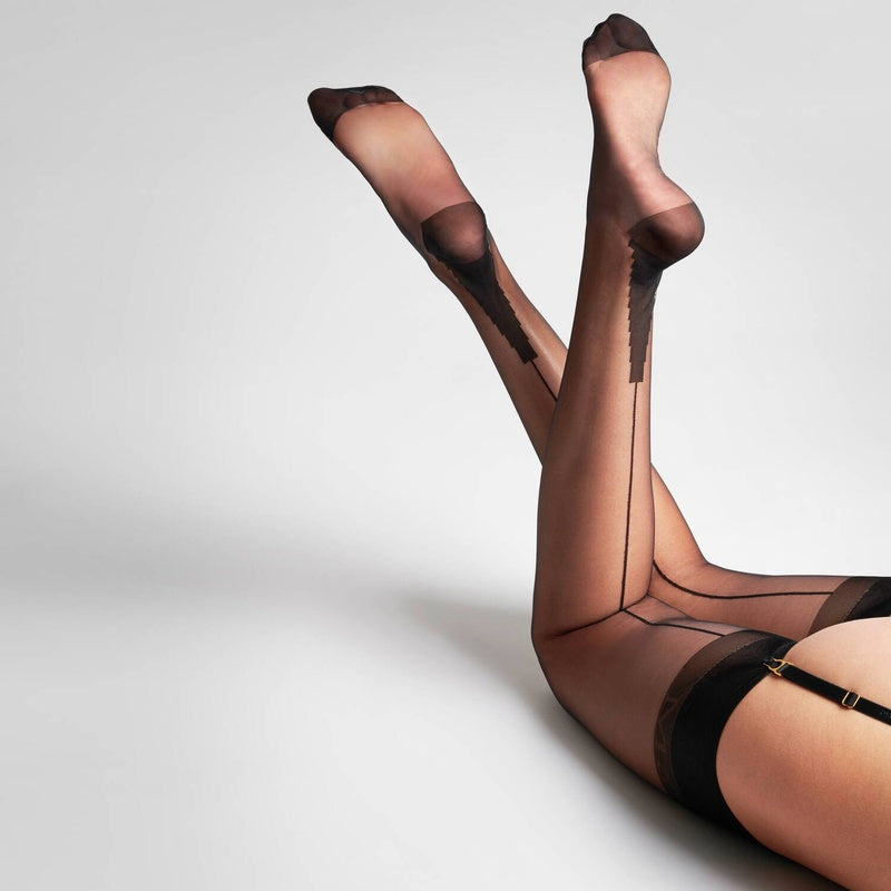 Meia-Calça brilhante de 15 deniers com costura traseira Les Coquetteries