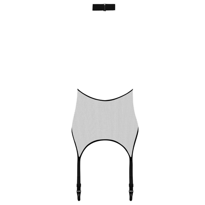 Body com Cinta-Liga Pure Tentation Americain Neckline Nude