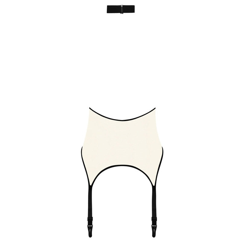 Body com Cinta-Liga Pure Tentation Americain Neckline Nude
