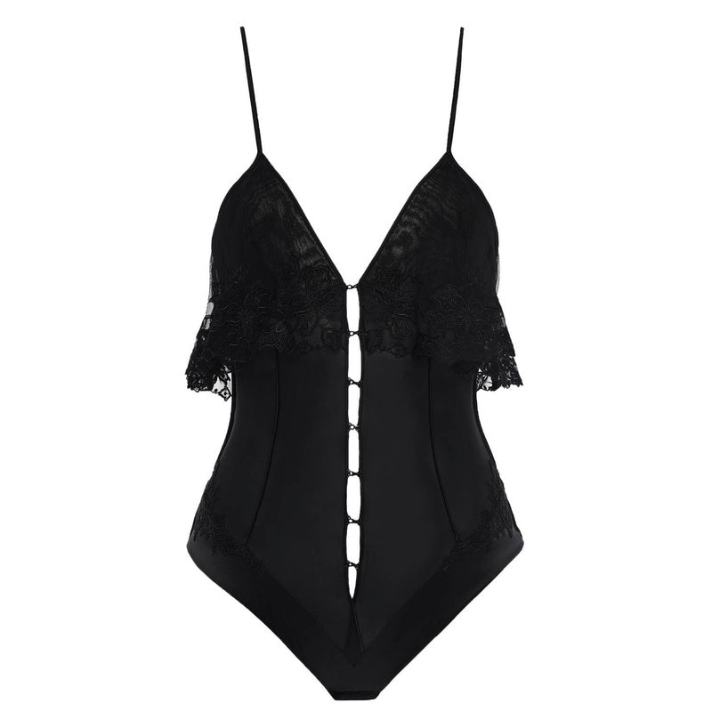 Body de Seda com sulco floral