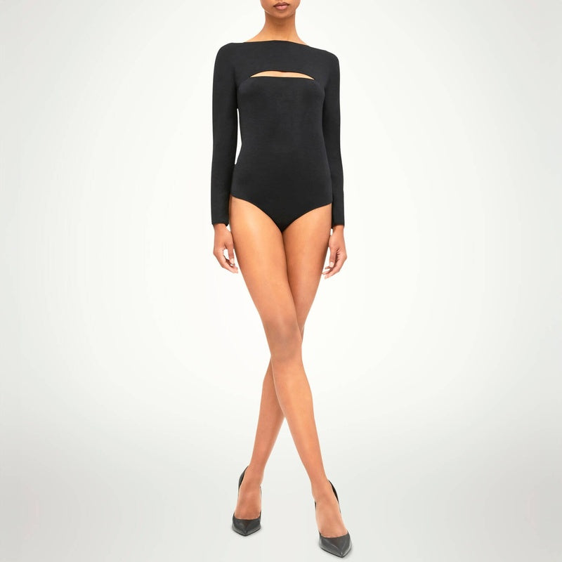 Body de lã Kimono com fenda