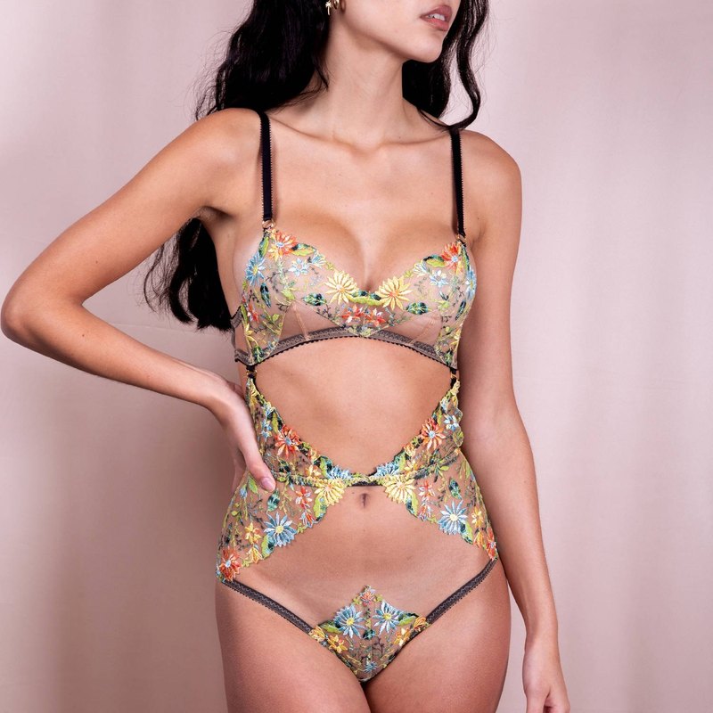 Body Daisy Fleurs Multicolorido