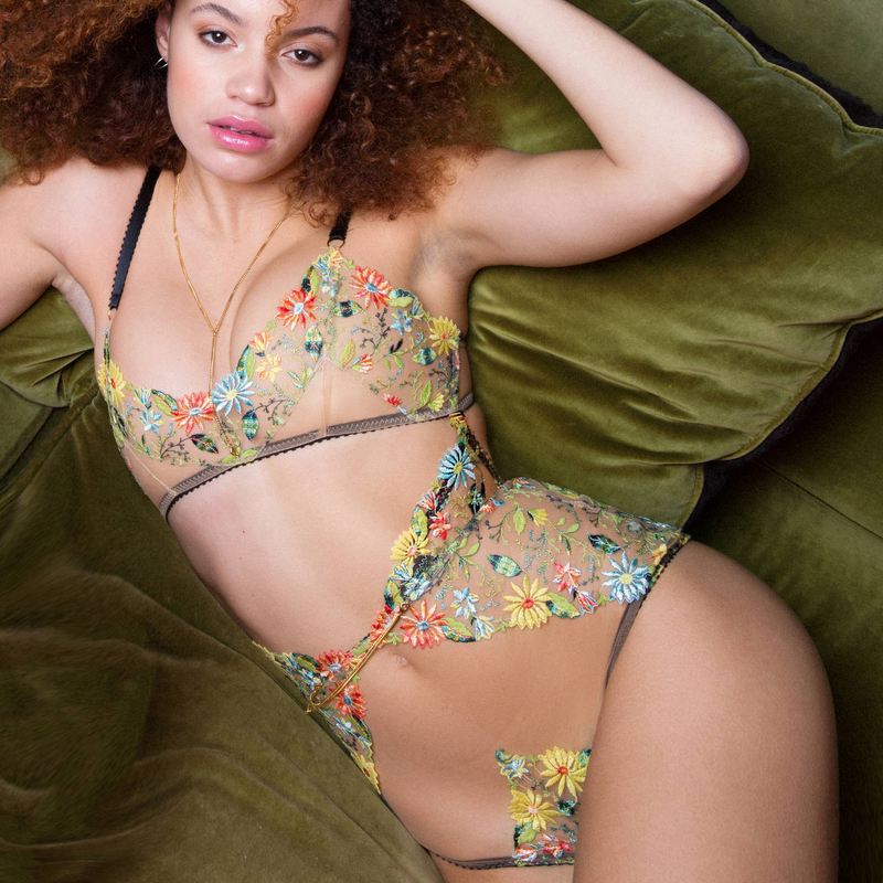 Body Daisy Fleurs Multicolorido