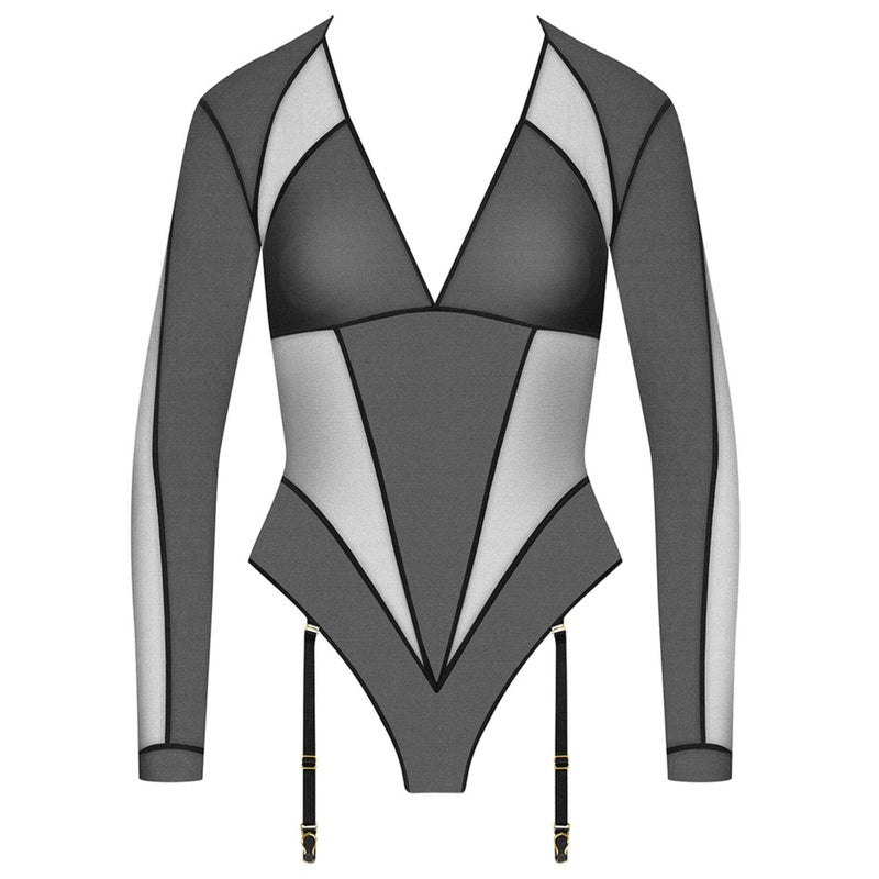 Body manga comprida LAmoureuse Dahlia Noir
