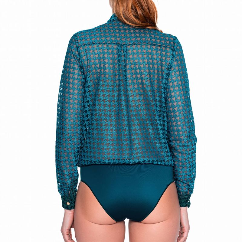 Body manga comprida Tailor Néon Botanica
