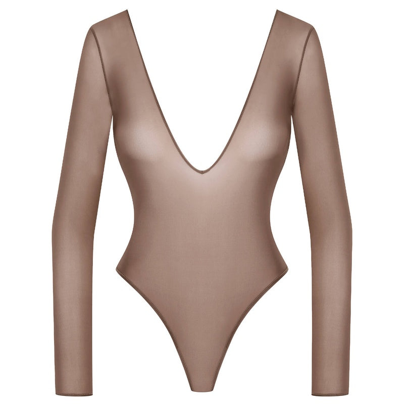 Body Fio Dental manga comprida French Kiss Light Moka