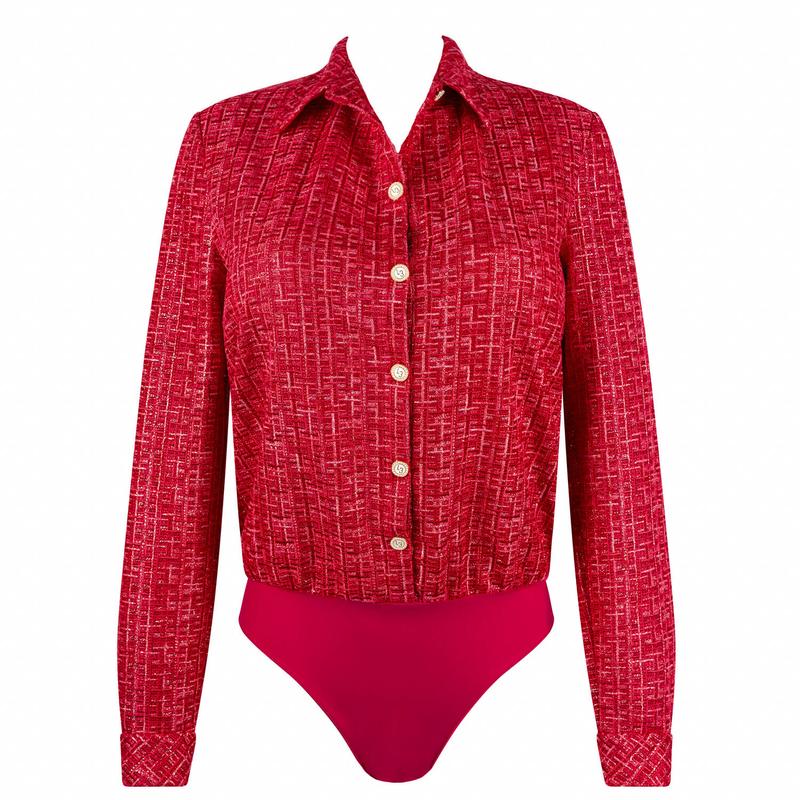 Body manga comprida Tweegy Rouge à Lèvres