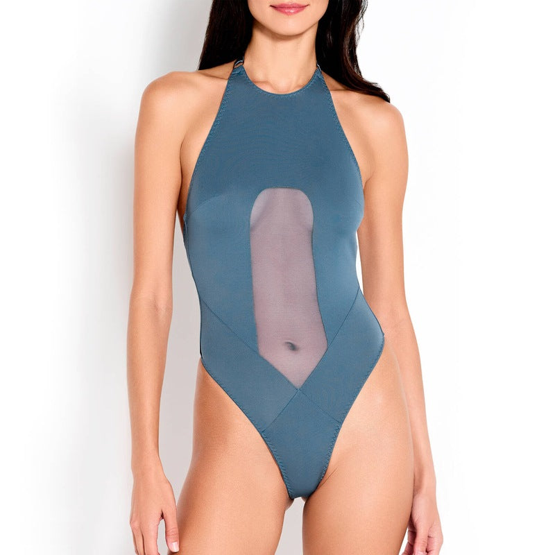 Body Fio Dental com costas abertas Syra Denim