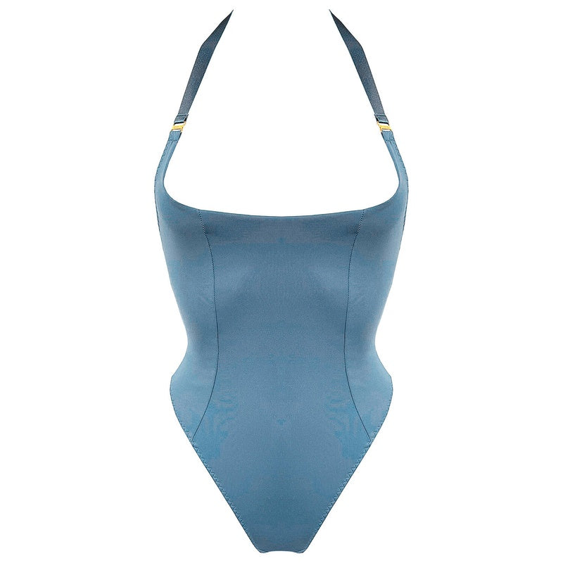 Body de perna alta Syra Denim