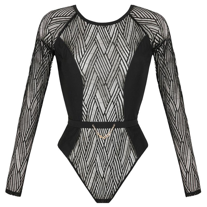 Body de Renda Fio Dental Onde Sensuelle