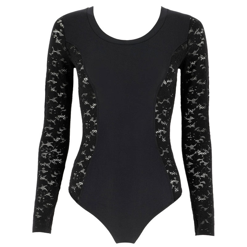 Body de Renda manga comprida Bunny Dentelle