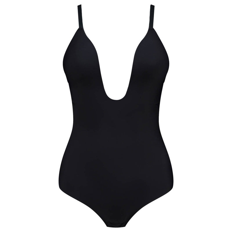 Body modelador push-up com costas abertas e Fio Dental Shapewear