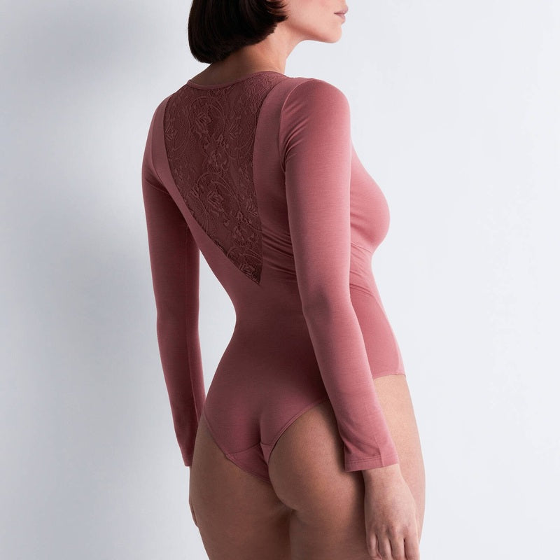 Body manga longa Lazy Days Rosewood