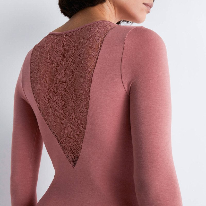 Body manga longa Lazy Days Rosewood
