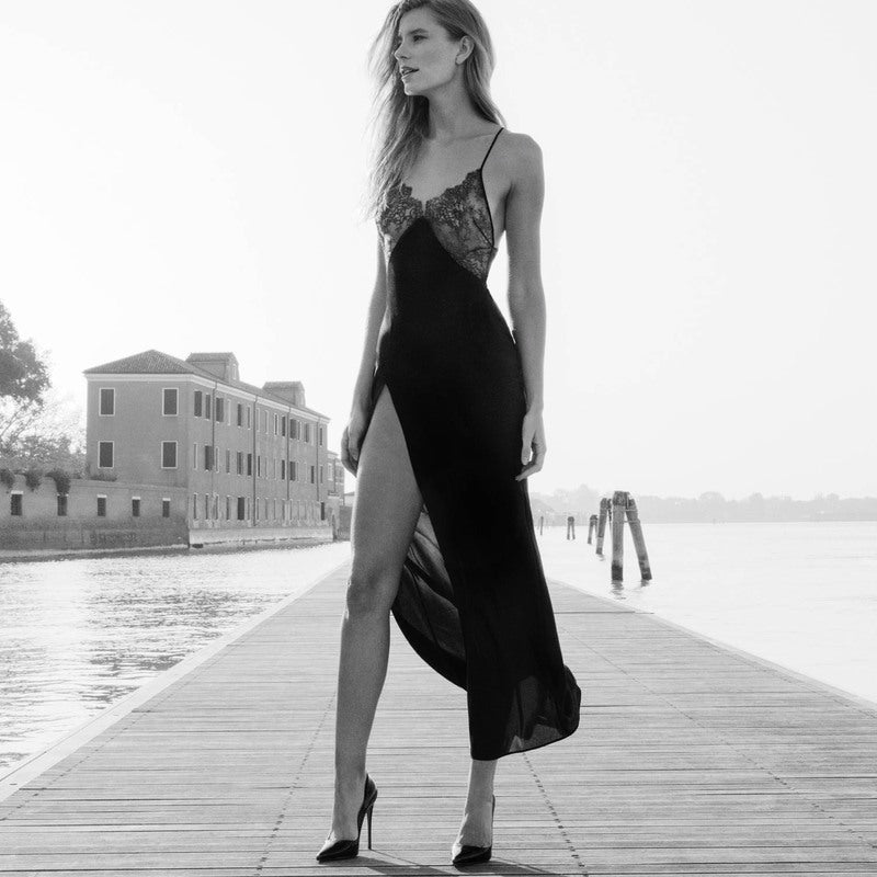 Lingerie Noturna Vestido Rendez-Vous em Seda e Renda