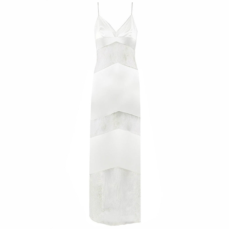 Lingerie Noturna Vestido longo Seda e Renda Dark Sully Off