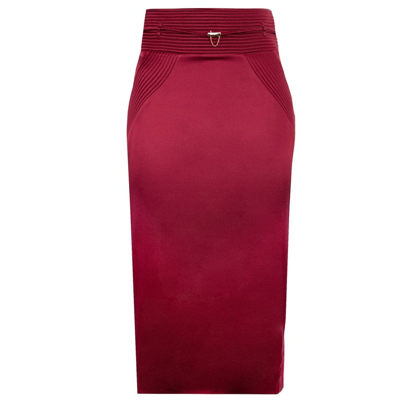 Saia midi de Seda Palace Red
