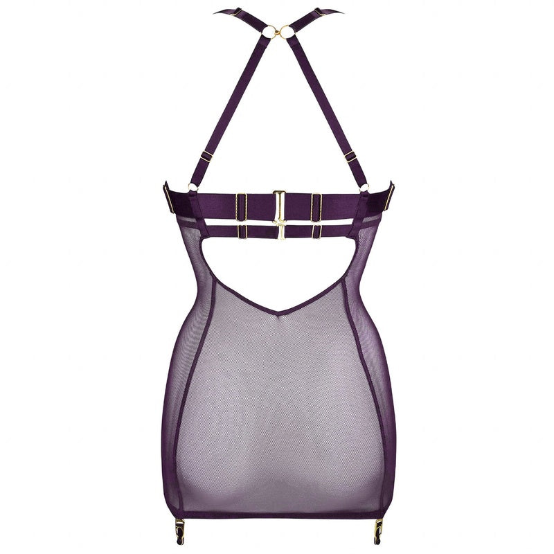 Lingerie Noturna Vestido Cinta-Liga Nara Deep Purple