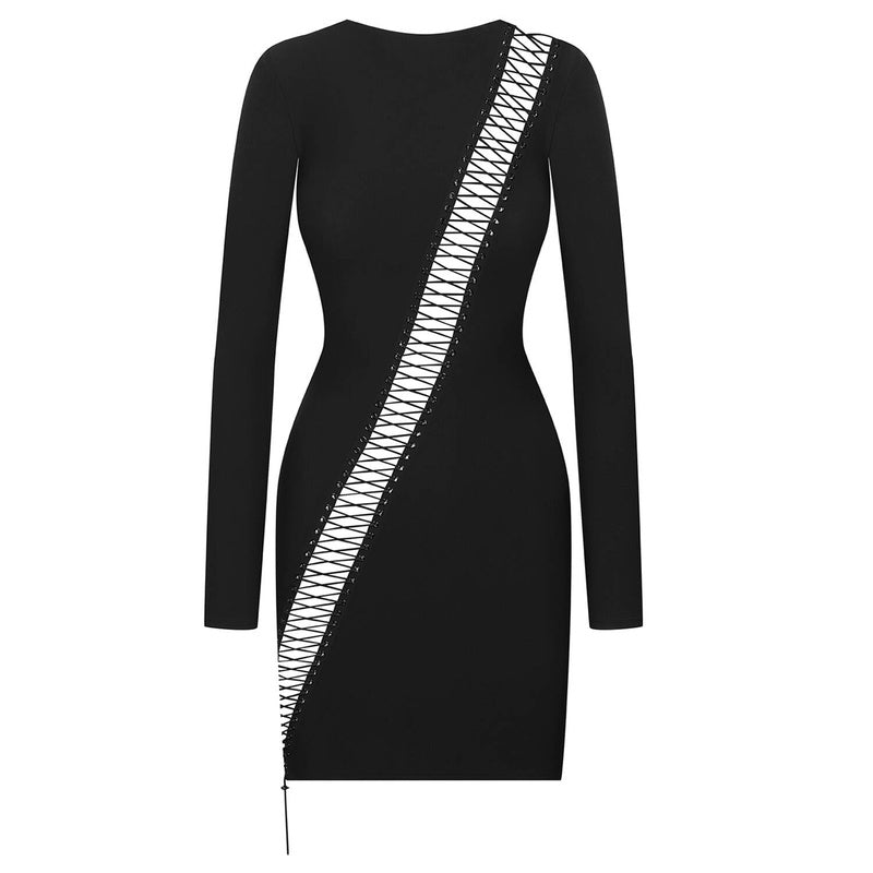 Vestido curto de manga comprida Nuit Infinie