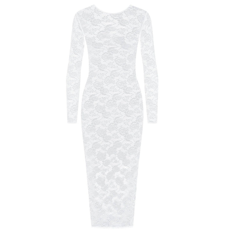Vestido de Renda manga longa Flashback