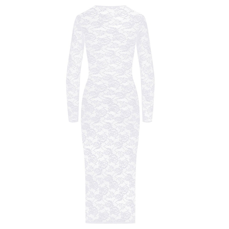 Vestido de Renda manga longa Flashback