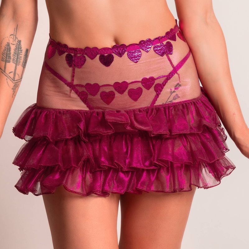 Lingerie Noturna Saia Liliya Magenta