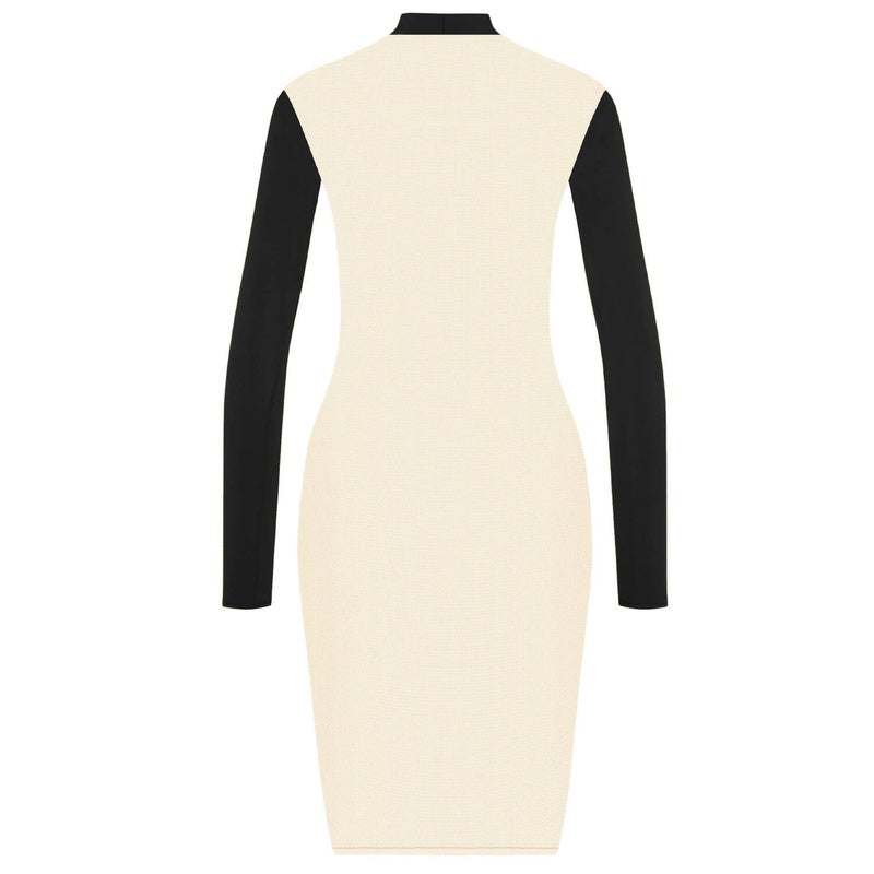 Vestido manga comprida Pure Tentation Noir Nude