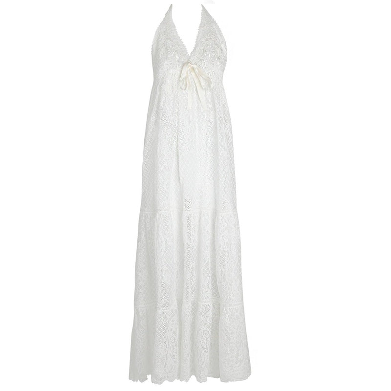 Lingerie Noturna Vestido longo de Renda Talia Nude