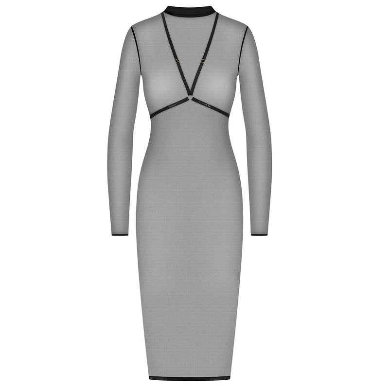 Lingerie Noturna Vestido midi com arnês removível Corps à Corps Noir Doré