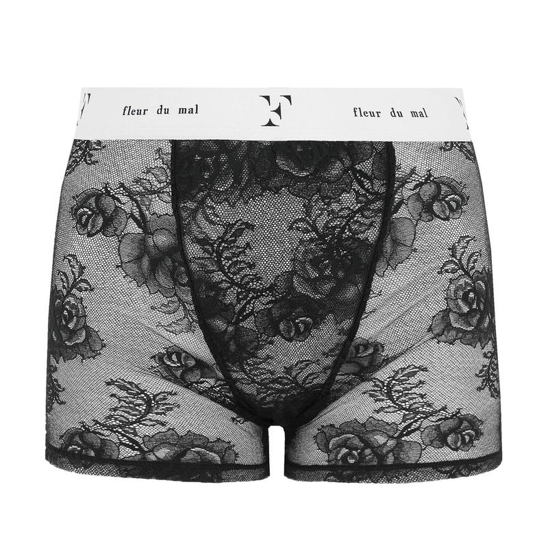 Calcinha Boxer de Renda Bouquet Renda
