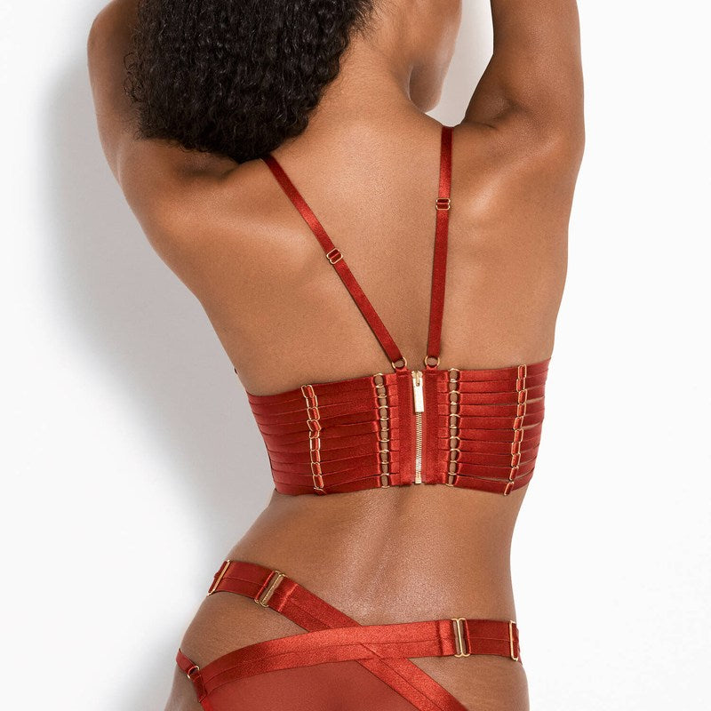 Calcinha Cinta-Liga New Signature Burnt Red