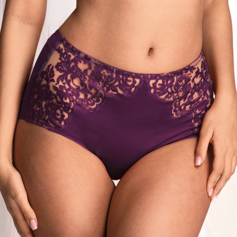 Calcinha cintura alta Royal Jewel Violeta Escuro