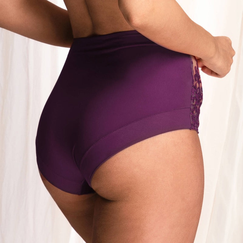 Calcinha cintura alta Royal Jewel Violeta Escuro