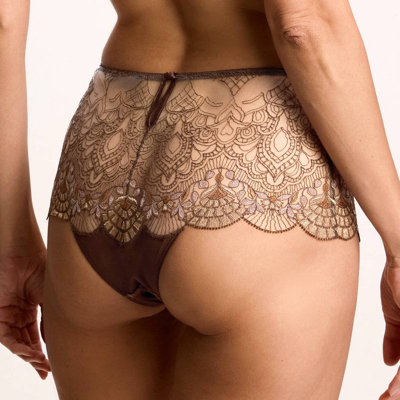 Calcinha cintura alta Venetian Glass Mocha Mousse