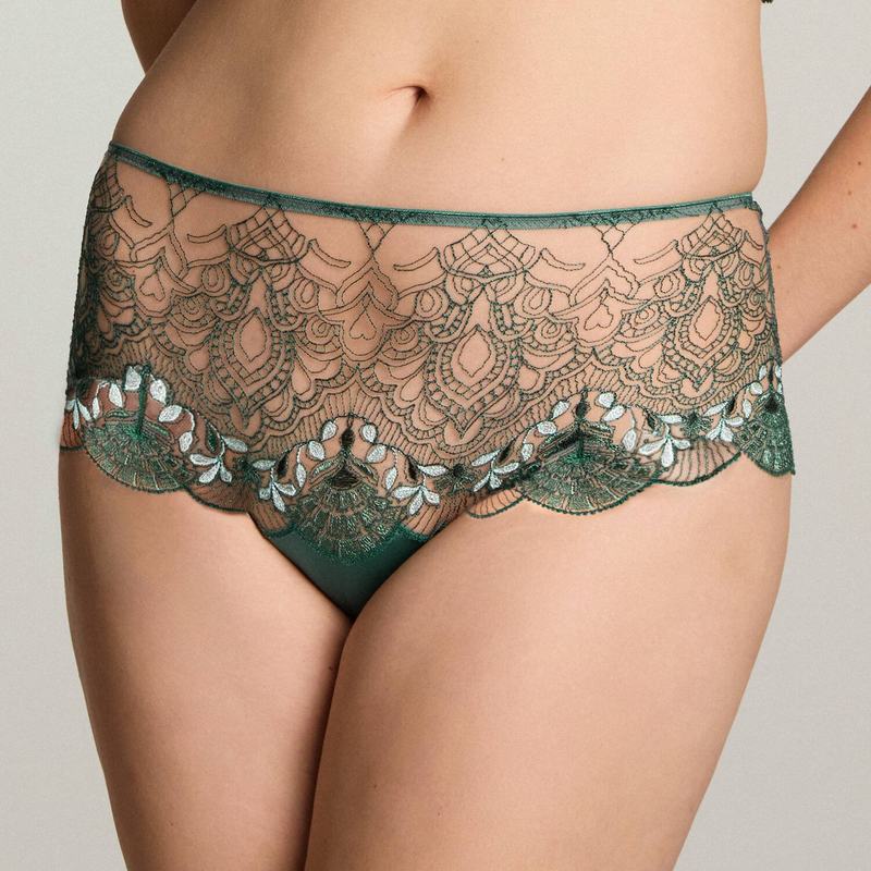 Calcinha cintura alta Venetian Glass Green