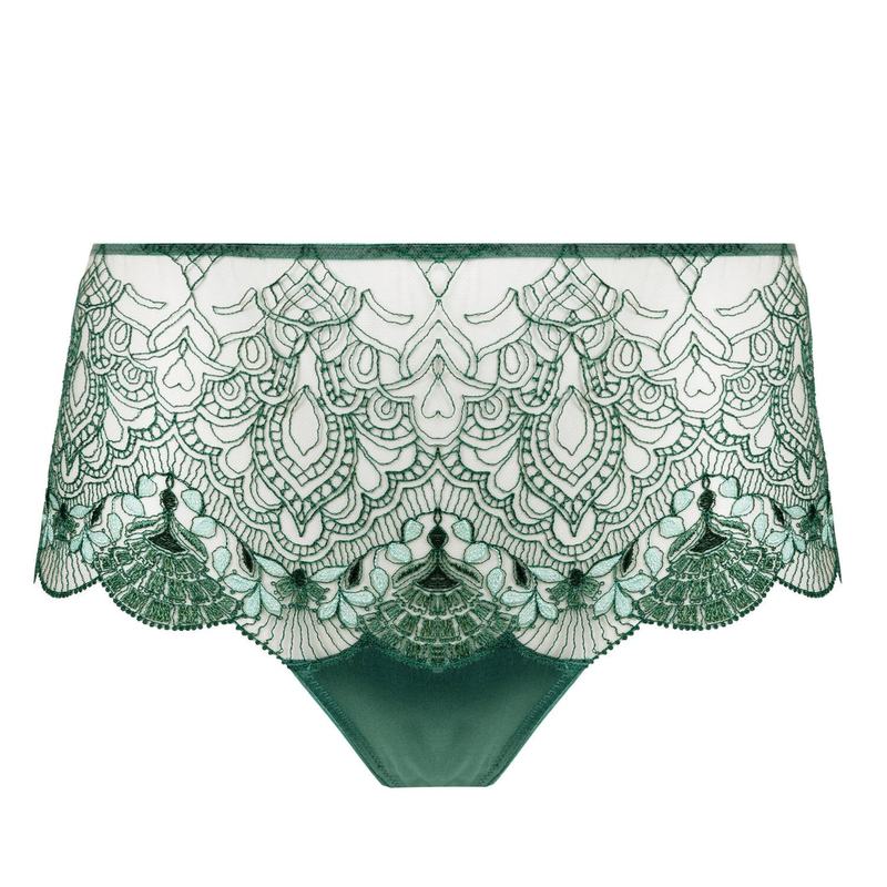 Calcinha cintura alta Venetian Glass Green