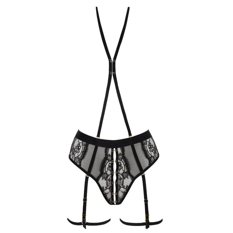 Calcinha aberta em Renda com arnês Évasion Sensuelle