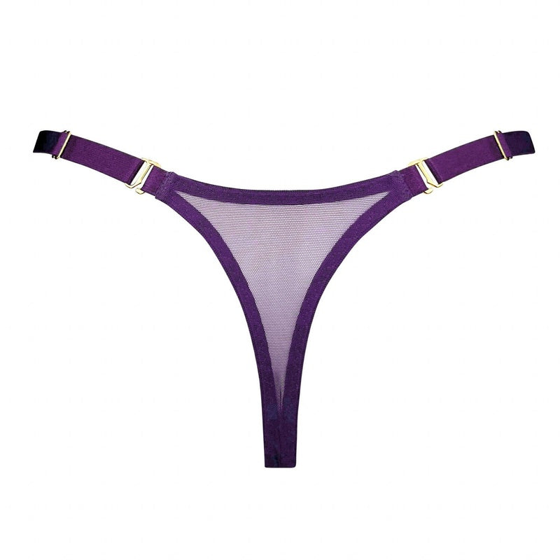 Calcinha Fio Dental Améla Deep Purple que pode ser aberta