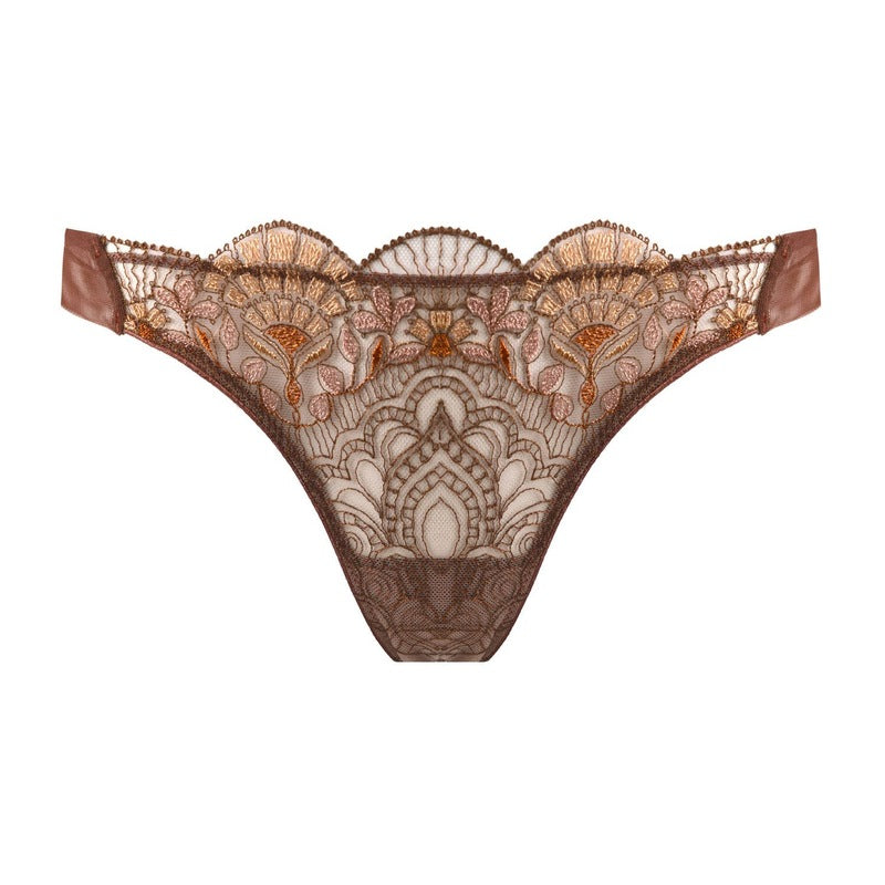 Calcinha Mousse de Mocha de Vidro Veneziano Fio Dental