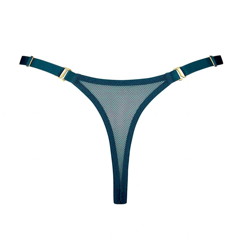 Calcinha Fio Dental aberta Nara Teal