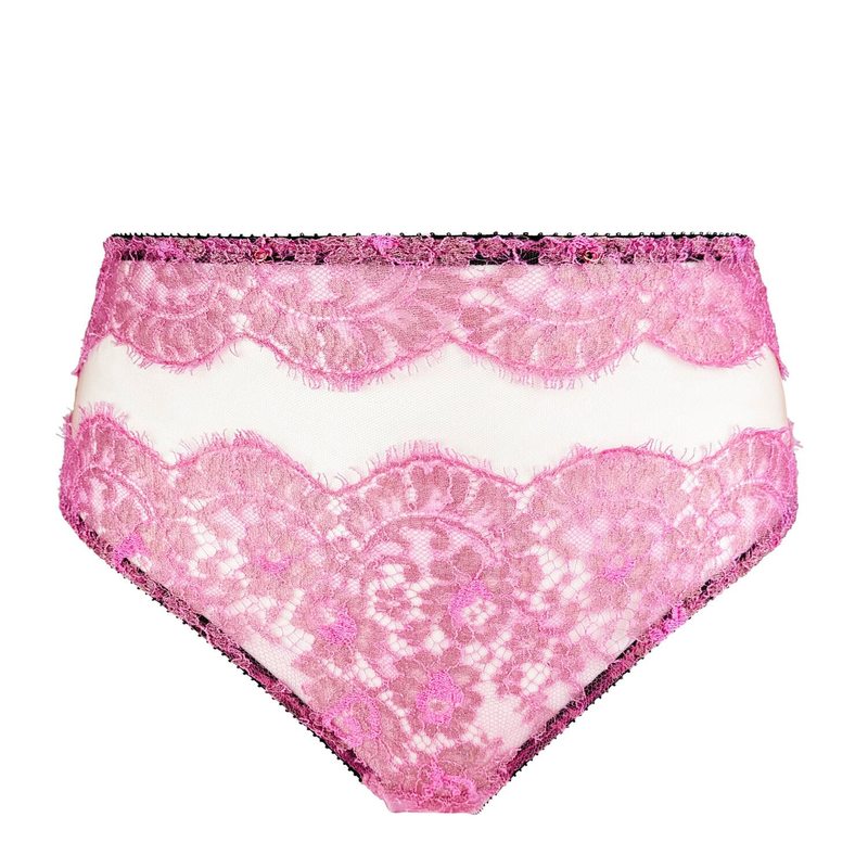 Calcinha de Renda cintura alta Amaya Pink