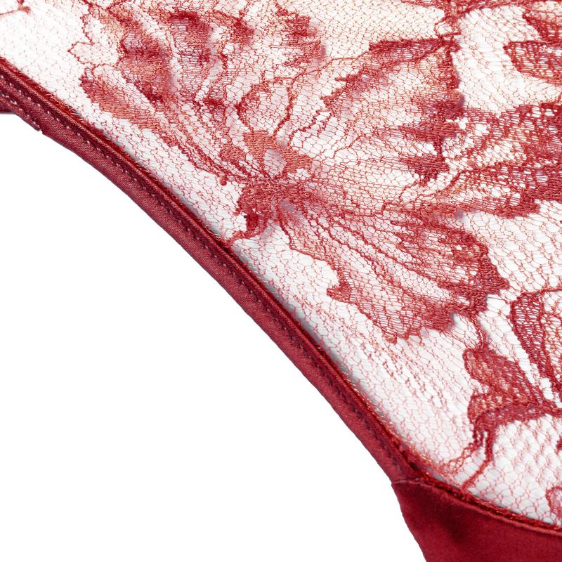 Calcinha Fio Dental de Seda e Renda Dahlia Street Red