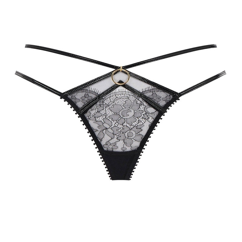 Calcinha Fio Dental de Renda Foxie